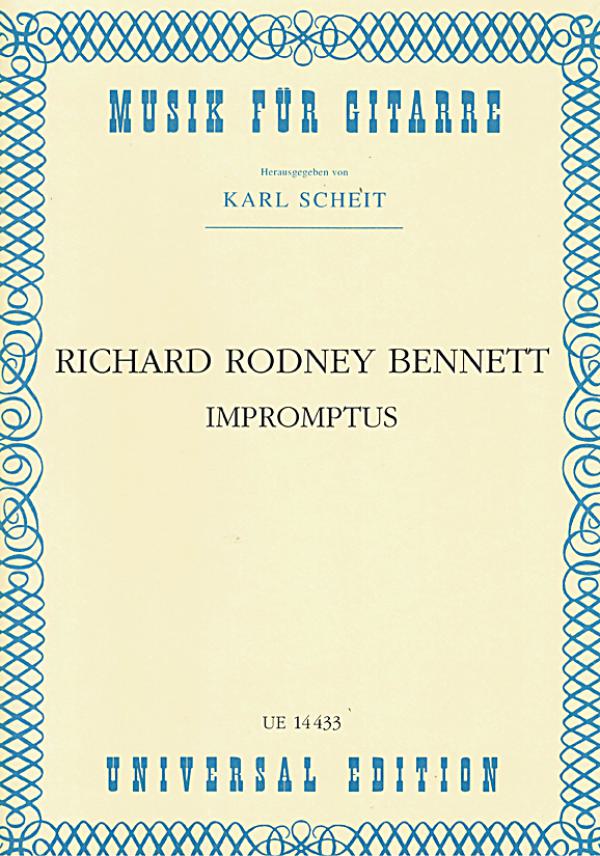 Bennett, Richard Rodney: Impromptus, guitar solo, sheet music
