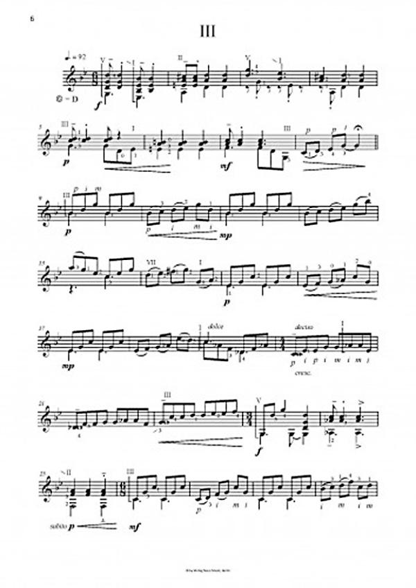 Birmelin, Stefanie: Sternenlicht für Gitarre solo, Noten Beispiel
