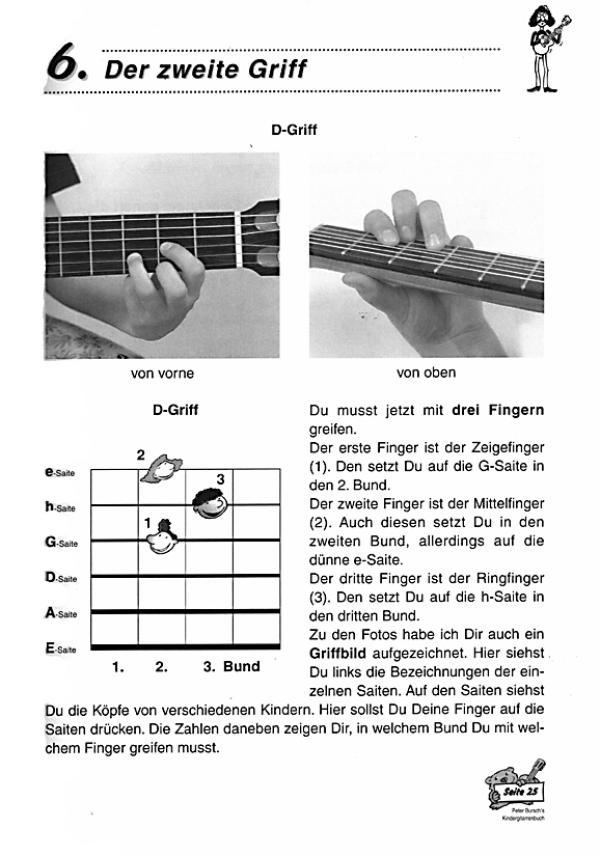 Bursch, Peter: Peter Bursch`s children's guitar book, guitar method for song accompaniment, with CD sample