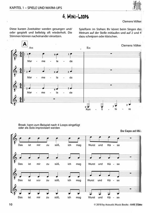 Buschmann, Jochen, Voelker, Clemens: Die Gitarrenklasse - Classroom Music for Guitar Ensemble, sheet music sample
