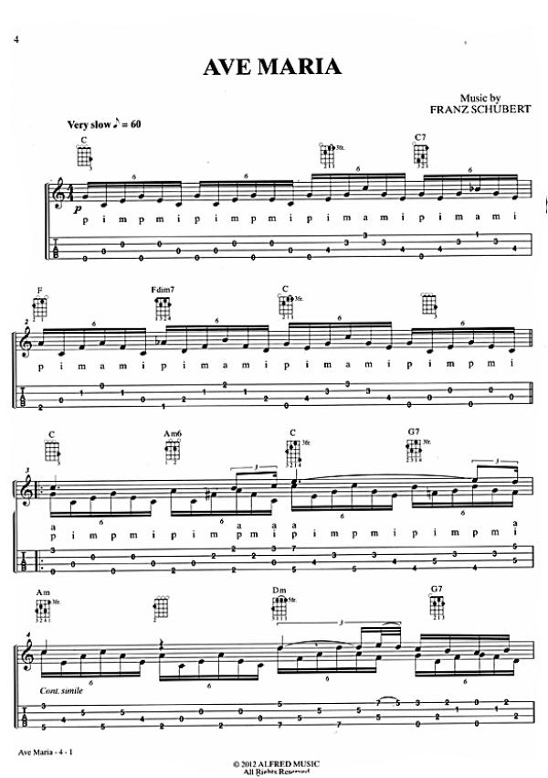 Classical Hits for Ukulele, sheet music sample
