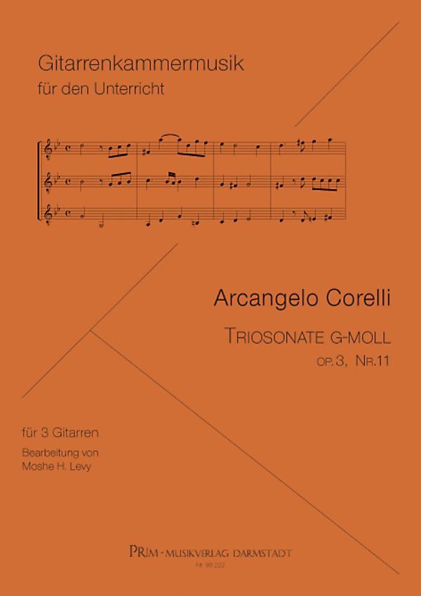 Corelli, Arcangelo: Triosonate g-moll op.3 Nr.11 für 3 Gitarren, Gitarrentrio Noten