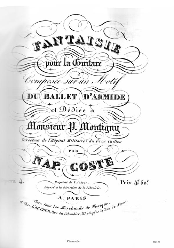 Coste, Napoléon: The Complete Works Vol.1, Gitarrenwerke, Noten Beispiel