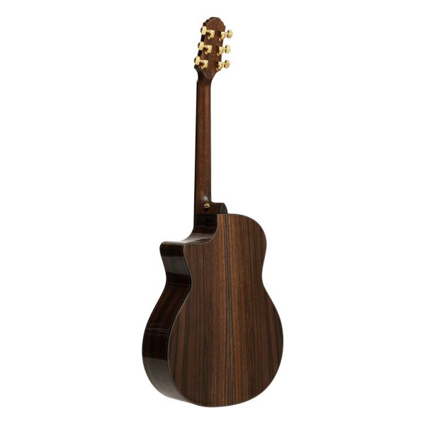 Crafter STG G20 CE edition Acoustic Guitar with pickup, solid spruce top, Auditorium shape, cutaway back view