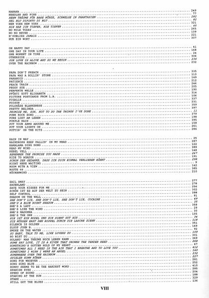 Das Ding Band 3 mit Noten - Songbook, Kultliederbuch für Gitarre, Melodie, Text und Akkorde Inhalt