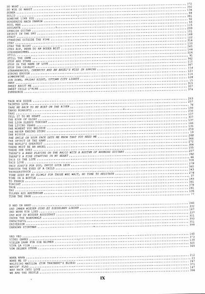 Das Ding 4, Songbook for guitar content
