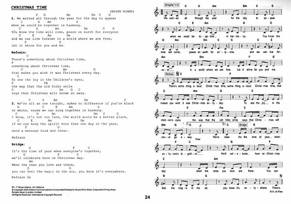 Das Ding Weihnachten, Songbook mit Noten Beispiel