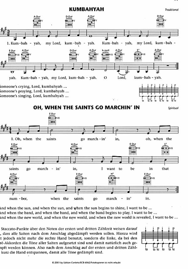 Diedrich, Michael: Semmelrockin, Barré Technik, Gitarrenschule, Noten Beispiel