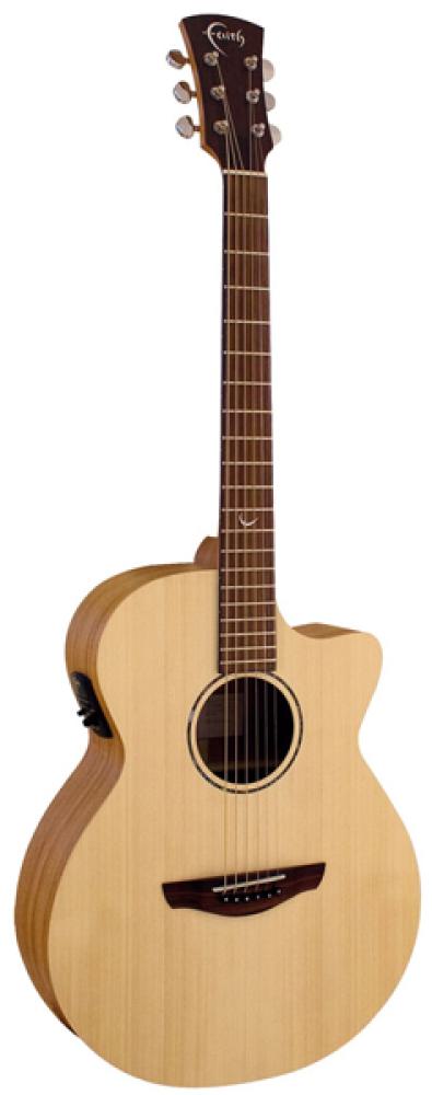 Faith FKV Venus Electro Naked Cutaway, Akustikgitarre mit Tonabnehmer, mit Hülle