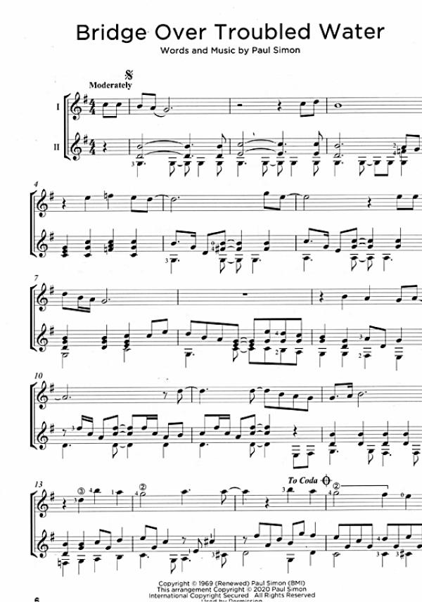 First 50 Guitar Duets You Should Play, Gitarrenduos Noten Beispiel