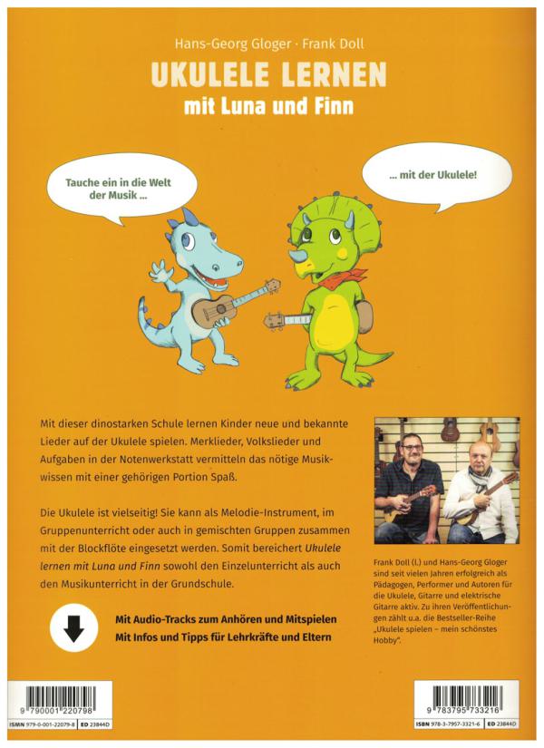 Gloger, Hans-Georg, Doll, Frank: Ukulele lernen mit Luna und Finn, Ukuelele Method for kids, language: German