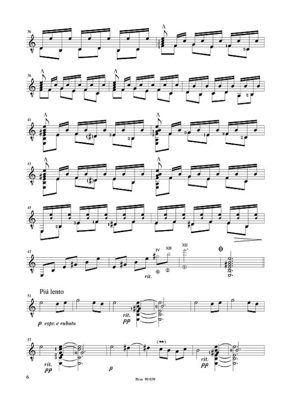 Great Composers for Young Guitarists: Albeniz; Isaak: Asturias and Malaguena for guitar solo - intermediate, sheet music sample