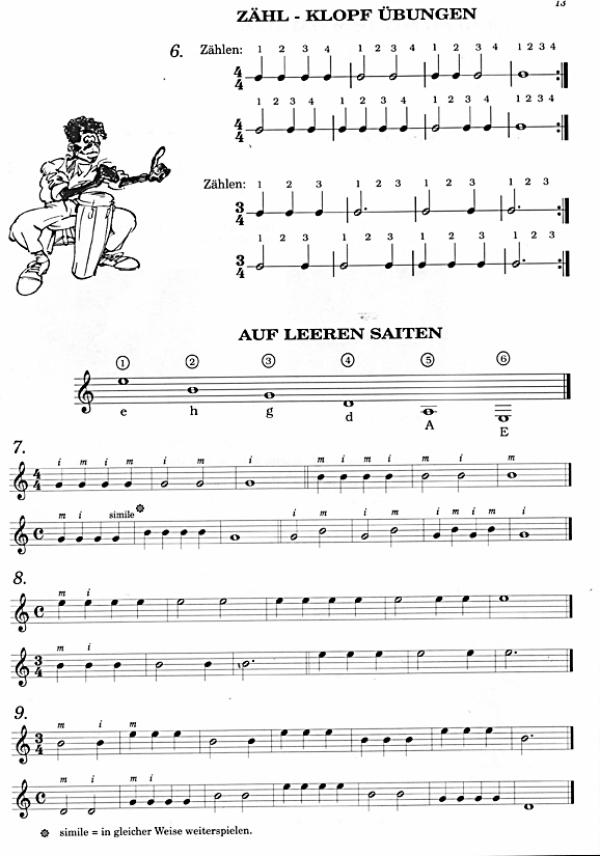 Hartog, Cees: Gitarrenstarter Vol. 1, guitar method sample