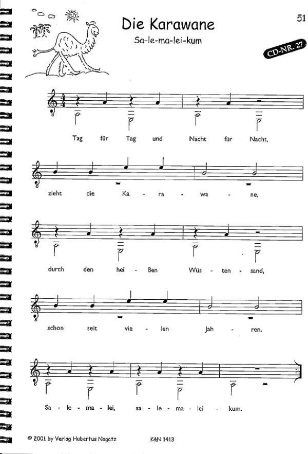 Hesse, Stephan: Gitarrenzauber Bd. 1, Kindergitarrenschule, Noten Beispiel