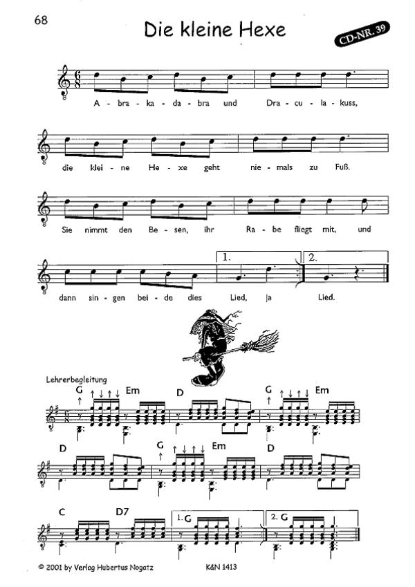 Hesse, Stephan: Gitarrenzauber Bd. 1, Kindergitarrenschule, Noten Beispiel