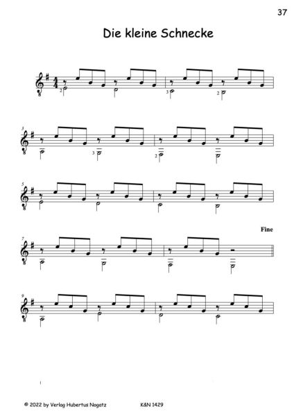 Hesse, Stephan: Gitarrenzauber Band 3 - Die Tirando-Schule, Gitarrenschule Beispiel 6