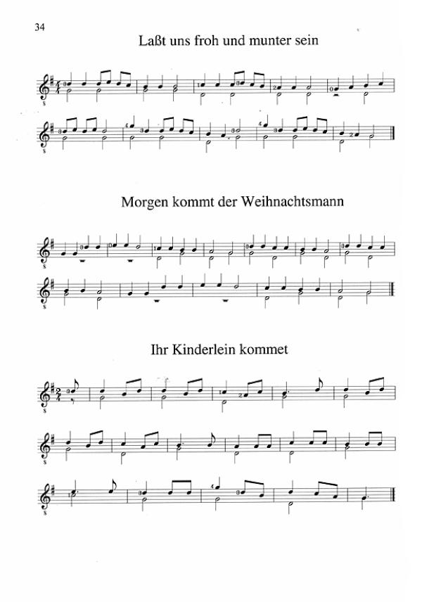 Ipatow, Viktor: Family Weihnachtsalbum - Christmas Album beginners and advanced guitar players, sheet music sample
