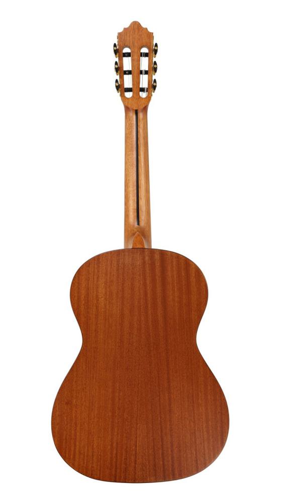 Kindergitarre Lacuerda, Modell chica 58/2, ¾-Gitarre mit 58 cm Mensur und massiver Fichtendecke, matt Rückseite