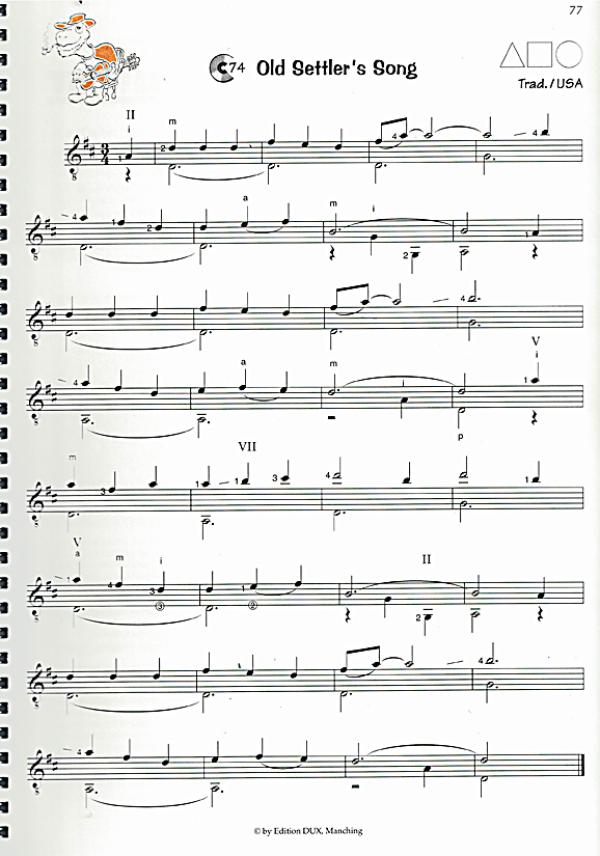 Langer, Michael, Neges, Ferdinand: Play Guitar, Pieces for all guitar methods, sheet music sample
