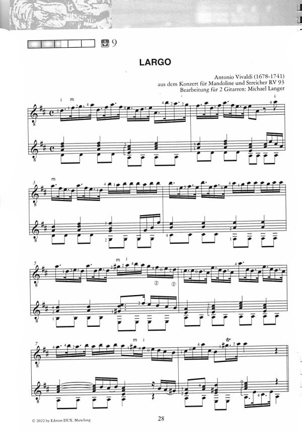 Langer, Michael: Saitenwege für 2 Gitarren Band 2, Noten für Gitarrenduo (+ online  Audio) Beispiel