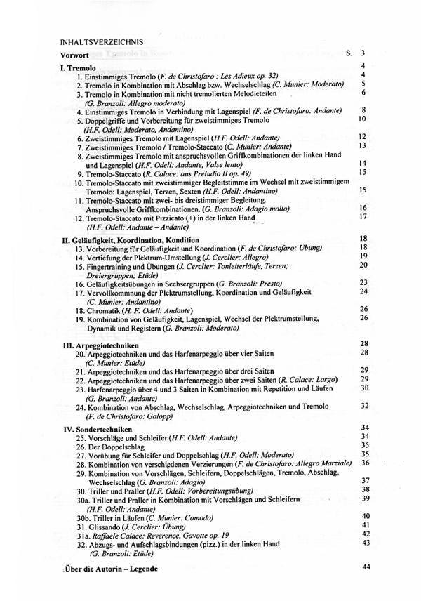 Highlights der Romantischen Etüdenliteratur - of the Romantic Studies Volume 1 for Mandolin, sheet music content