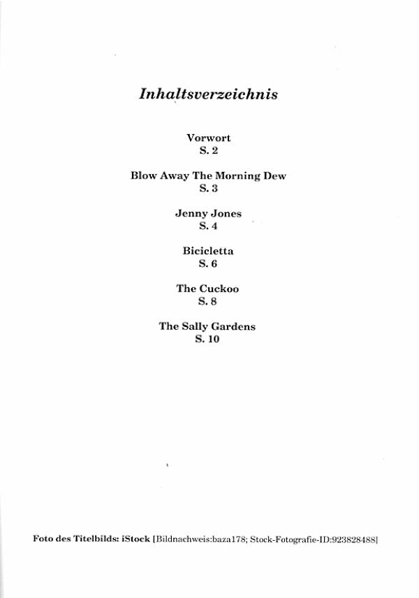 Linnemann, Maria: Jenny Jones and her Bicycle, 5 pieces for 3 guitars, sheet music content