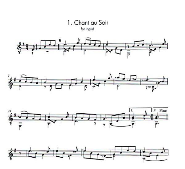 Linnemann, Maria: Songs from the Heart, Gitarre solo Noten Beispiel