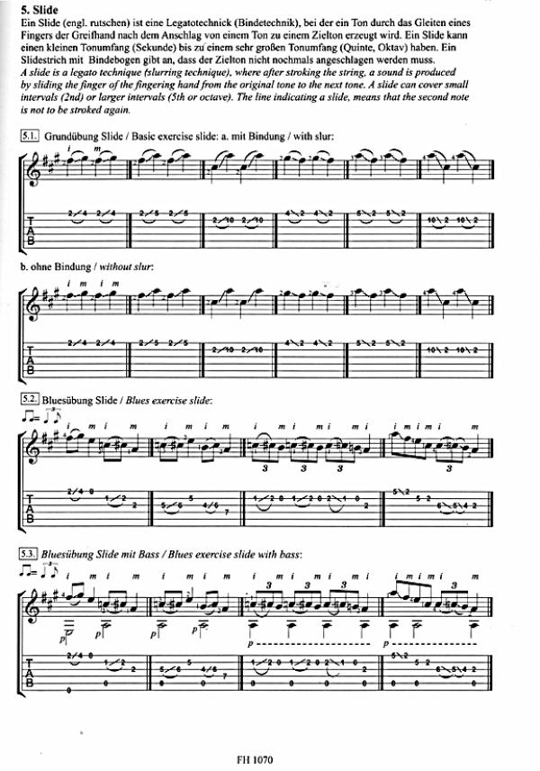 Luft, Volker: Blues Story, Fingerstyle Blues für Einsteiger, Blues Techniken und Stücke für Gitarre, Noten Beispiel