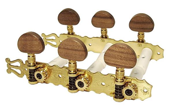 Mechanik für Konzertgitarre mit Holzknöpfen