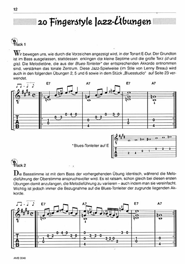 Morone, Franco: Fingerstyle Jazz for Guitar, Songbook and Workshop, sheet music sample