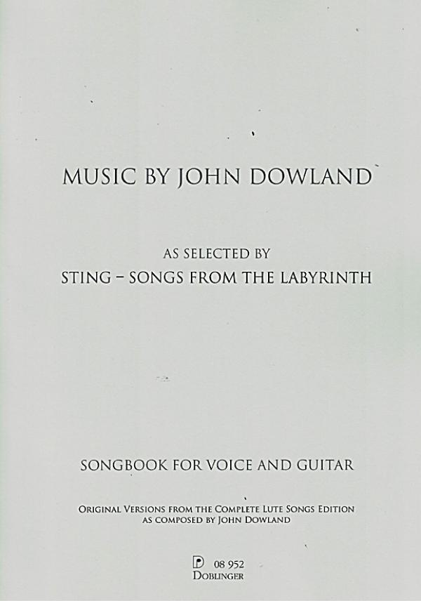Dowland, John - Sting: Songs from the Labyrinth for Voice and Guitar, sheet music