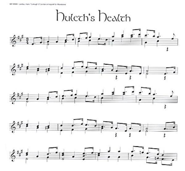 Landau, Hans W.F.: Turlough O`Carolan for Mandolin solo, Irish sheet music sample