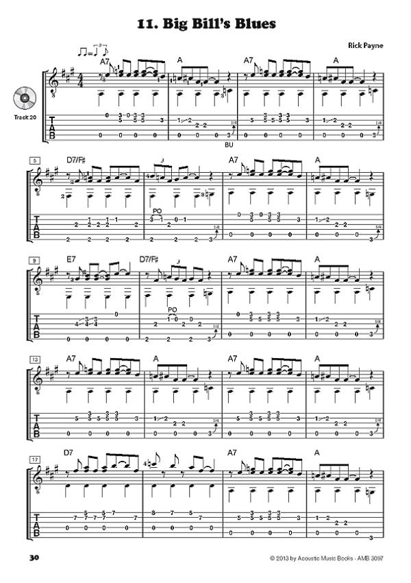 Payne, Rick: Fingerstyle Blues Collection, Noten und Tabulatur Beispiel