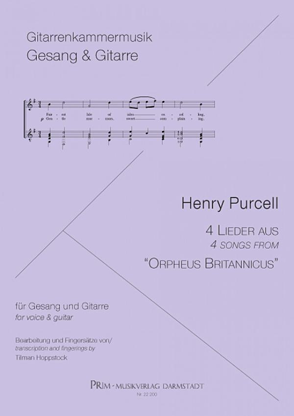 Purcell, Henry: 4 Songs from "Orpheus Britannicus" for Voice and Guitar, sheet music