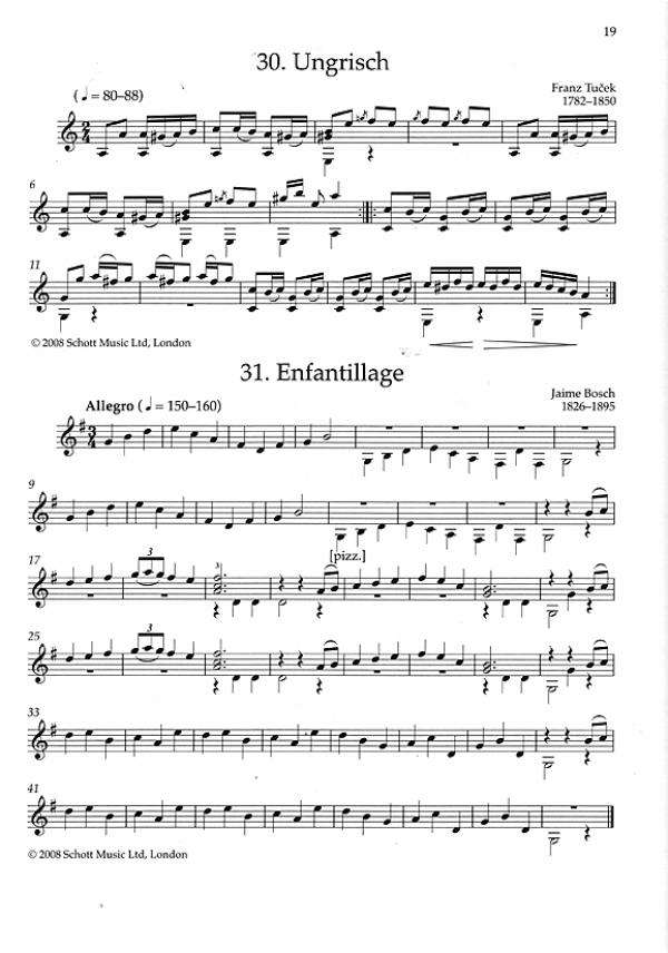 Romantic Guitar Anthology Vol. 1, Noten für Gitarre solo Beispiel