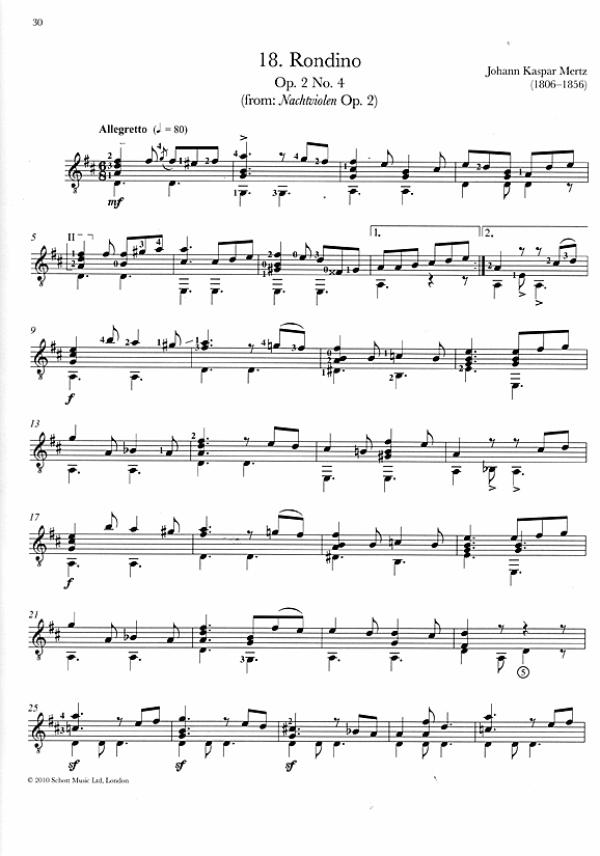 Romantic Guitar Anthology Vol. 3, Noten für Gitarre solo Beispiel