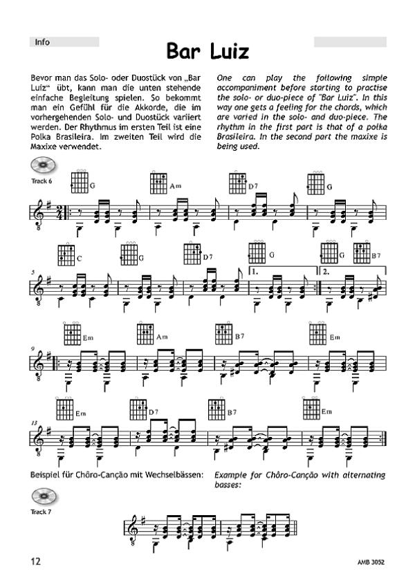 El-Salamouny, Ahmed: Ipanema, Brazilian Solos and Duos for guitar, Noten Beispiel