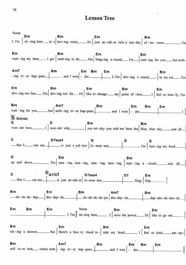 Noten und Tabulatur für Gitarre solo und Begleitung Beispiel