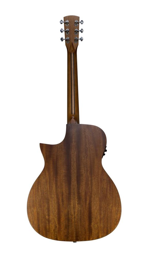 Shape O-313 MT CEB, OM-Form, massive Fichtendecke, Cutaway, Pickup, Armrest, Akustikgitarre Rückseite