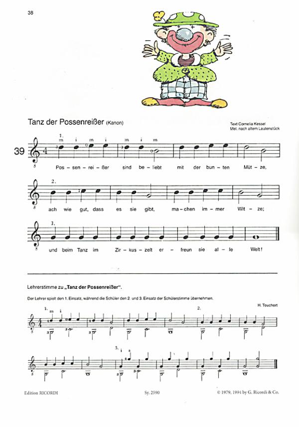 Teuchert, Heinz: Meine Gitarrenfibel Band 1, Gitarrenschule für Kinder Beispiel