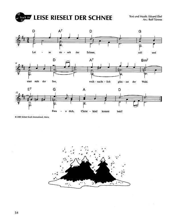Tönnes, Rolf: Gitarre spielen mein schönstes Hobby - Weihnachtslieder für Gitarre solo, Gesang, 1-3 Gitarren oder Melodieinstrument und Gitarre, Gitarrennoten Beispiel