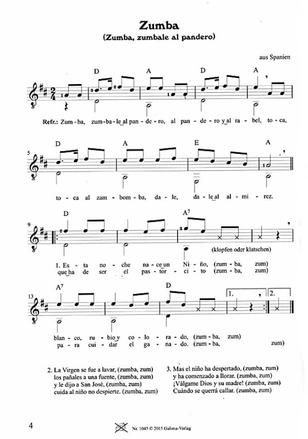 Wagenschein, Matthias: Joy to the World, Weihnachtslieder aus aller Welt für Gitarre solo, Noten Beispiel