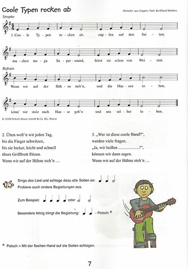 Wolters, Burkhard: Alles Gitarre Band 1, Gitarrenschule für Kinder (+ online Audio) Beispiel